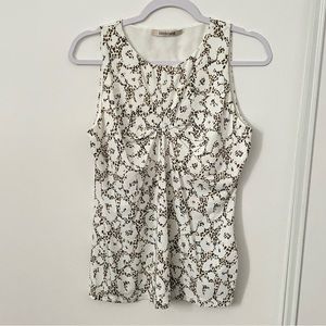 Roberto Cavalli Cheetah Print Ruched Sleeveless Top